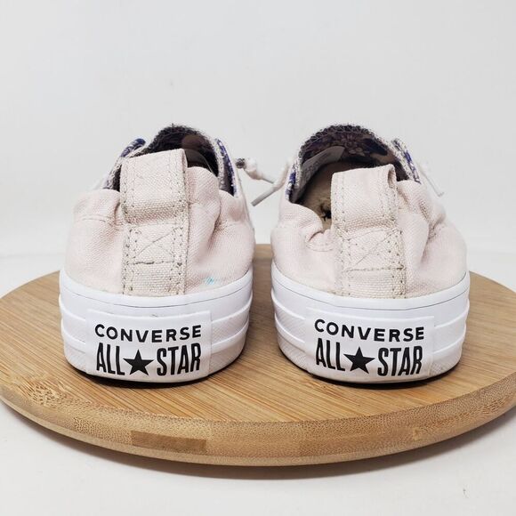 Converse Shoreline Shoes Womens 7 Light‎ Pink Slip On Sneakers Cinch Heel - Picture 8 of 12